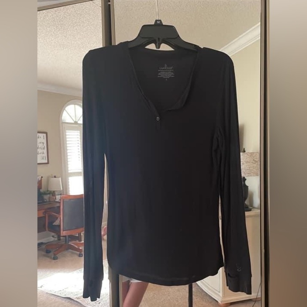 black thermal shirt